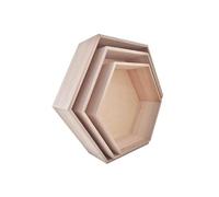 Youdoit 3 étagères hexagonales en bois