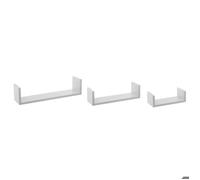 3 étagères murales ""Fixy"" blanc - 5 five simply smart