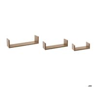 5five Lot de 3 étagères murales Fixy effet bois naturel en MDF bois clair