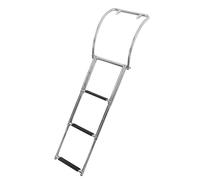 3 Étape Ponton Bateau Échelle En Acier Inoxydable Heavy Duty Pliable Télescopique Inboard Swim Deck Échelle avec Poignée Arquée