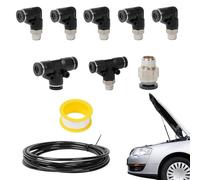 3 façons de tube pneumatique, t kit de tube pneumatique | Connecteur pneumatique à libération rapide | Ensemble de raccord scellé pour véhicule, fournitures résistantes à la pression pour tuyau en