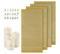 3 feuilles d'autocollants pour journal, autocollants alphabet chiffres feuilles autocollants alphabet anglais autocollants chiffres autocollants calendrier autocollants lettres numéro gaufrage doré