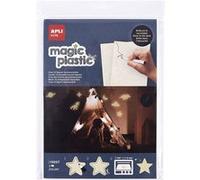 3 feuilles de plastique magique brillant phosphorescent A4 Apli Kids