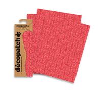 3 Feuilles Décopatch - Rouge Pois Blanc 812