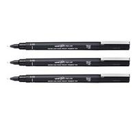Uni Pin Lot de 6 stylos à dessin Fineliner, noir, 0,03 mm