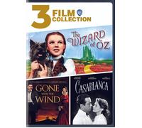 3 Film Collection Wizard of Oz/Gone with The Wind/Casablanca