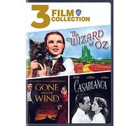 3 Film Collection Wizard of Oz/Gone with The Wind/Casablanca