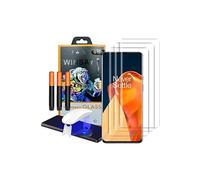 NOVAGO Compatible avec OnePlus 8 Pro / 1+8 Pro - 3 Films écran verre trempé incurvé résistant avec colle fournie