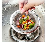 3 filtre evier cuisine, Grille evier cuisine avec poignée de transport, Acier inoxydable bonde evier cuisine, Protection contre le blocage, Diamètre extérieur 11cm, diamètre intérieur 8cm, hauteur 2cm