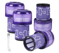 3 Filtre pour Dyson V12, plus 1 brosse avec crochet, pour Dyson V12 Detect Slim Absolute, pour Slim Absolute, Filtre HEPA lavable, Remplacer # 971517-01