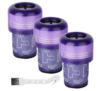 3 filtres de rechange pour aspirateurs Dyson V12 Detect Slim Absolute, filtres de rechange pour bloc moteur Dyson V12 Slim, accessoires et pièces détachées complets (référence 971517-01),1 brosse