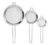 3 filtres en maille d’acier inoxydable, tamis à farine et passoire à lait de soja, passoire de cuisine à mailles fines pour les nouilles, la pâtisserie et l’écrémage, avec un desig