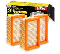 3 filtres pour aspirateur Kärcher [WD4, WD5, WD6/MV4, MV5, MV6] - 3 filtres plissés plats pour personnes allergiques à la poussière/odeurs [WD 4 5 6 MV]