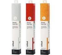 3 flex thermocollants pailletés 91 x 33 cm - doré, rouge, argenté - Cricut Multicolore