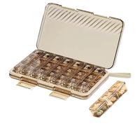 3 fois par jour Organisateur de pilules 7 jours, organisateur de pilules 3 fois A, qualité alimentaire scellée à l'épreuve d'humidité portable avec couvercle pour suppléments d'huile poisson vi