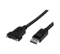 StarTech.com Câble DisplayPort à Montage sur Panneau 1m - 4K x 2K - Câble d'Extension DP 1.2 M/F - Câble d'Extension Vidéo DP avec Connecteur DP à Montage sur Panneau - Câble pour Moniteur DP