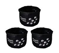 3 gamelles pliables pour animal de compagnie - Gamelle de voyage portable - Pratique pour nourrir pendant les aventures en plein air - Avec clip portable pour les voyages