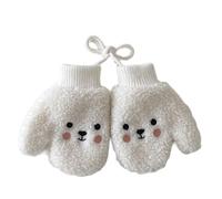 3. Gants thermiques respirants pour bébé avec cordon de cou réglable et doublure en polaire pour 1 à 4 enfants, gants chauds avec cordon