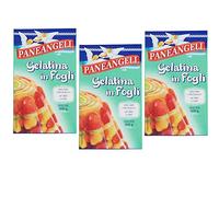 3 gélatine en feuilles 12 gr - Colle de poisson - Gélifiant alimentaire en feuilles - pour crèmes, gâteaux à la cuillère, cheesecake, crème cuite, mousse et semifredddi, aspic et plats salés -