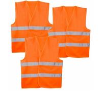 Lescars 3 gilets de sécurité oranges