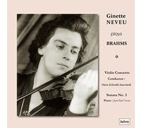 ブラームス : ヴァイオリン協奏曲 | ヴァイオリン・ソナタ 第3番 (Ginette Neveu plays Brahms ~ Violin Concerto /Conductor : Hans Schmidt-Isserstedt, Violin Sonata No.3 / Piano : Jean-Paul Neveu) [2LP] [日本語解説書付] [Live Recording] [Limited Edition] [Analog]