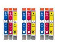 3 Go Encres C/M/Y Lot de 3 Cartouches d'encre pour imprimante Epson T2636 (26XL) C/M/Y Compatible avec Les imprimantes Epson Expression Premium (9 encres)