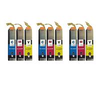 3 Go Inks Ensemble de 3 C/M/Y Cartouches d'encre á remplacer Brother LC223 Compatible/non-OEM pour Brother DCP et MFC Imprimantes (9 Encres)