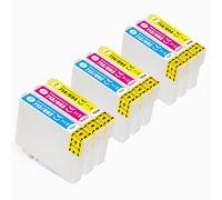 3 Go Inks Ensemble de 3 Cartouches d'encre à remplacer Epson T0715 (C/M/Y) Compatible/non-OEM pour Epson Stylus Imprimantes (9 encres)