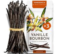 3 Gousses de Vanille | Vanille Bourbon Gourmet Madagascar | Maturées 9 mois pour un Arôme intense | Sachet Zip | VANESENCIA (13-17 cm)