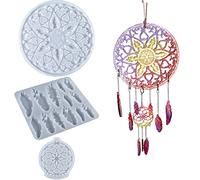 3 Grands moules en Silicone en Forme d'attrape-rêves pour décoration fête, loisi créatifs