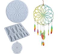 3 Grands moules en Silicone en Forme d'attrape-rêves pour décoration fête, loisi créatifs