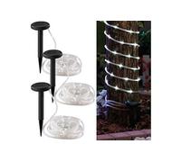 Lunartec : 3 guirlandes solaires 50 LED