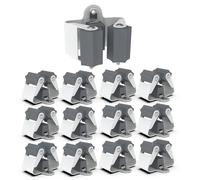 3-H 12 Pièces Porte Balais Mural,Organisateur de Balais,l’épaisseur du Rangement Balai est de 0.7 mm et Non de 0.4 mm,Accroche Balai Mura pour Buanderie Jardin,Garage