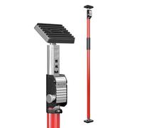 3-H Etai Telescopique Reglable 1pcs, Extensible 110-203cm |Tout Acier Épais | Charge Max 75kg | Étai de Soutien Télescopique pour Plafond Montage, Plaque de Plâtre, Cadre de Porte, Armoire, Rouge