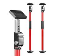 3-H Etai Telescopique Reglable 2pcs 75-133cm, Étai de Porte Tout Acier Épais | Charge Max 75kg | Étai de Soutien Télescopique pour Plaque de Plâtre, Cadre de Porte, Installation d'armoire, Rouge