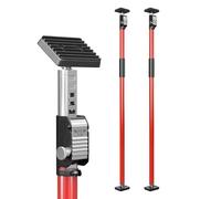 3-H Etai Telescopique Reglable 2pcs, Extensible 110-203cm |Tout Acier Épais | Charge Max 75kg | Étai de Soutien Télescopique pour Plafond Montage, Plaque de Plâtre, Cadre de Porte, Armoire, Rouge