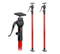 3-H Etai Telescopique Reglable 2pcs, Extensible 120-290 cm,Etai de Soutien en Acier, Étai pour Plafond-Montage Plaques de Plâtre pour Bricolage Atelier Maison,Rouge