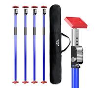 3-H Set de 4 Etai Telescopique Reglable, Extensible 110-195cm |Tout Acier Épais | Charge Max 75kg | Étai de Soutien Télescopique pour Plafond Montage, Plaque de Plâtre, Cadre de Porte,Bleu