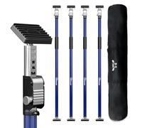 3-H Set de 4 Etai Telescopique Reglable, Extensible 110-203cm |Tout Acier Épais | Charge Max 75kg | Étai de Soutien Télescopique pour Plafond Montage, Plaque de Plâtre, Cadre de Porte, Bleu Foncé