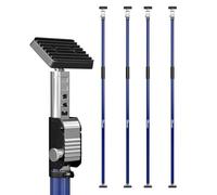 3-H Set de 4 Etai Telescopique Reglable, Extensible 160-290cm |Tout Acier Épais | Charge Max 40kg | Étai de Soutien Télescopique pour Plafond Montage, Plaque de Plâtre, Cadre de Porte, Bleu Foncé
