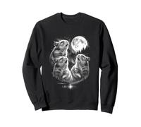 3 Hamster Hurlant à la Lune Graphique Vintage drôle années 80-90 Sweatshirt
