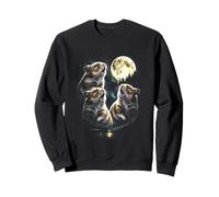3 Hamster Hurlant à la Lune Graphique Vintage drôle années 80-90 Sweatshirt
