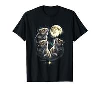 3 Hamster Hurlant à la Lune Graphique Vintage drôle années 80-90 T-Shirt