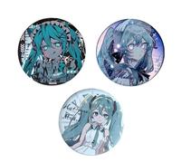 3 HatsuneMiku Badge Anime Figurine Broche HatsuneMiku Cosplay Sac Pins Décorations 58mm