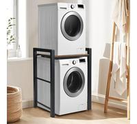 3 Hauteurs Support Réglable pour Machine à Laver, Support Machine a Laver Seche Linge, Etagere Machine a Laver, Kit de Superposition Lave linge Seche Linge, Capacité de Charge de 350kg. (Noir)