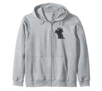 3 Headed Cat Vintage Grunge Alt 90s Halloween Goth Horror Sweat à Capuche