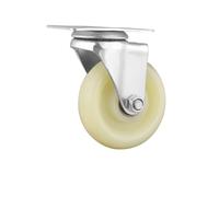 3"Heavy Duty Casters Solid Nylon Caster Wheels for Furniture Workbench Cart Trolley Wheel Set of 4(With Brake,75Mm)