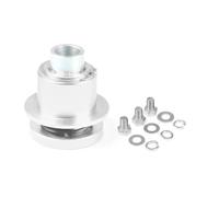 3 Hole 360 Degree Car Steering Wheel Quick Release Hub Adapter Aluminum Auto Quick Hub Boss Kit(Argent)