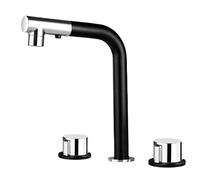 3-Hole Bathroom Sink Faucet, Swivel Hand Shower, Hot and Cold Water Sink Faucet - B