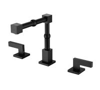 3 Hole Bathroom Sink Mixer Tap, Swivel, 2 Handles, Hot & Cold Water, Antique Brass.(Black)
